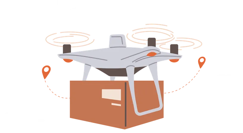 Drone Delivery  Illustration