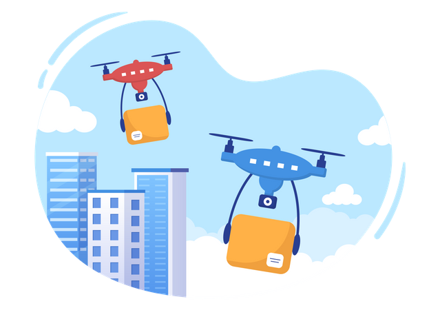 Drone delivery  Illustration