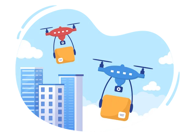 Drone delivery  Illustration