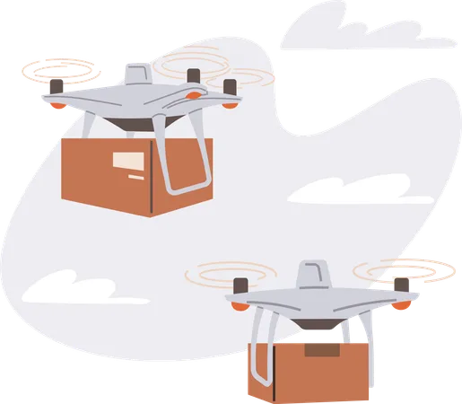 Drone Delivery  Illustration