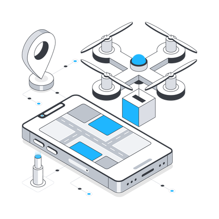 Drone Delivery  Illustration