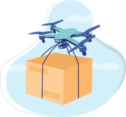 Drone delivery  Illustration