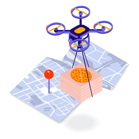 Drone Delivery  Illustration