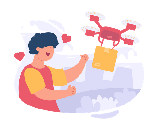 Drone delivery  Illustration