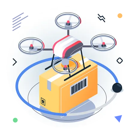 Drone Delivery  Illustration