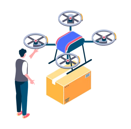 Drone delivery  Illustration