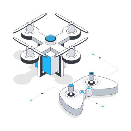 Drone Delivery  Illustration