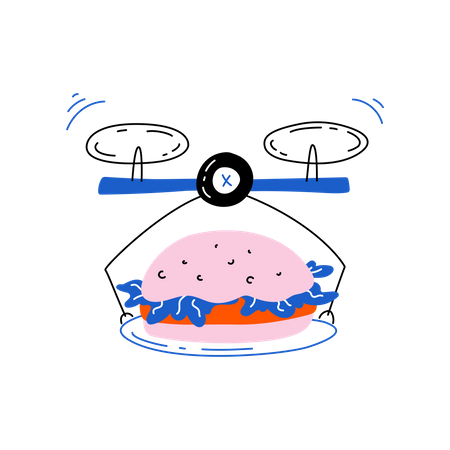 Drone delivery  Illustration