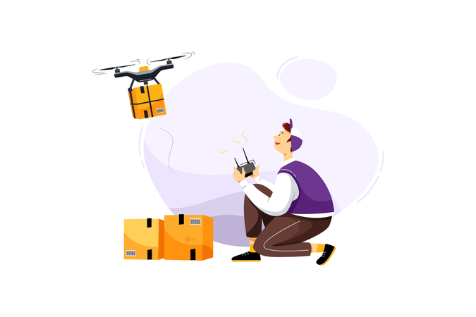 Drone delivery  Illustration