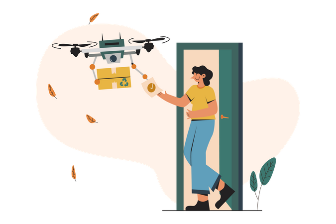 Drone Delivery  Illustration