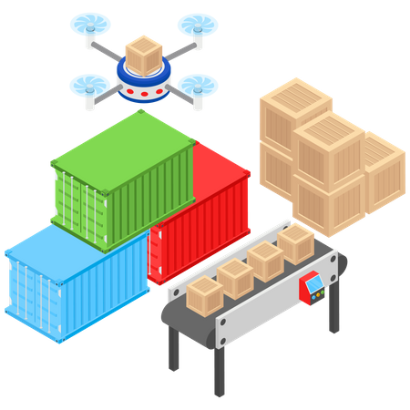Drone Delivery  イラスト
