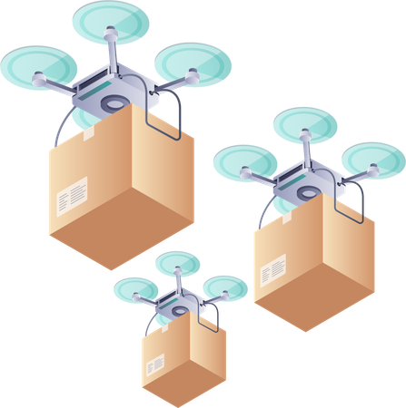 Drone Delivery Innovations  Illustration