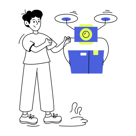 Drone Delivery service  Illustration