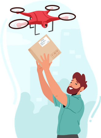 Drone Delivery Services  Illustration