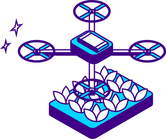Drone farming  Illustration