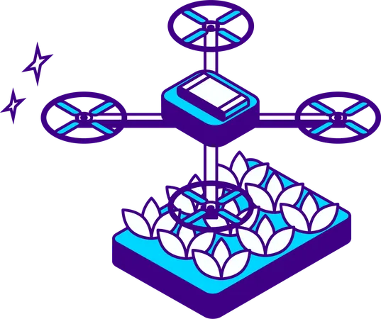Drone farming  Illustration