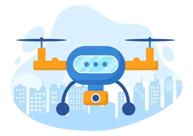 Drone with camera  Illustration