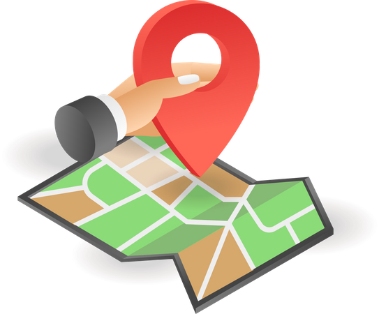 Drop location pin Illustration