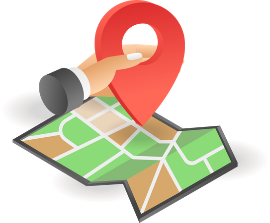 Drop location pin  Illustration