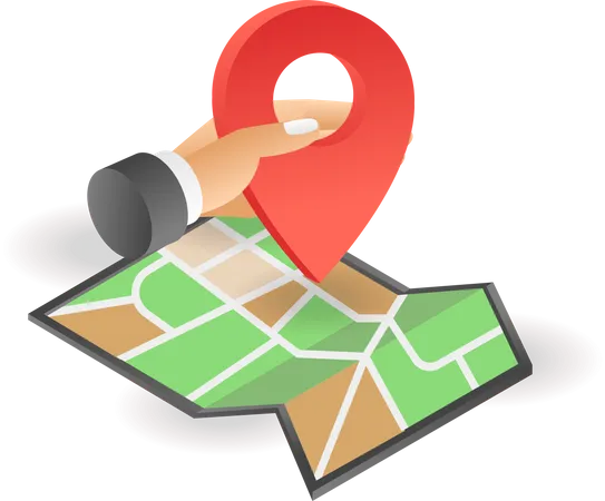 Drop location pin  Illustration