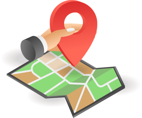 Drop location pin  Illustration