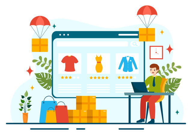 Dropshipping Business  Illustration