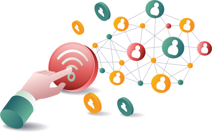 Durch Drücken der WLAN-Netzwerktaste  Illustration