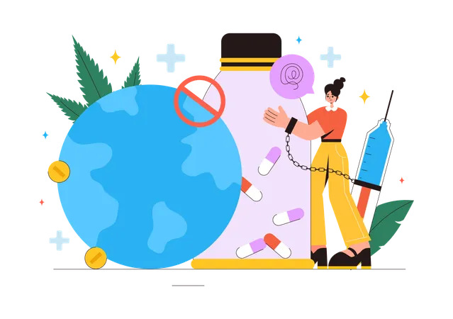 Drug Abuse and Illicit Trafficking  Illustration