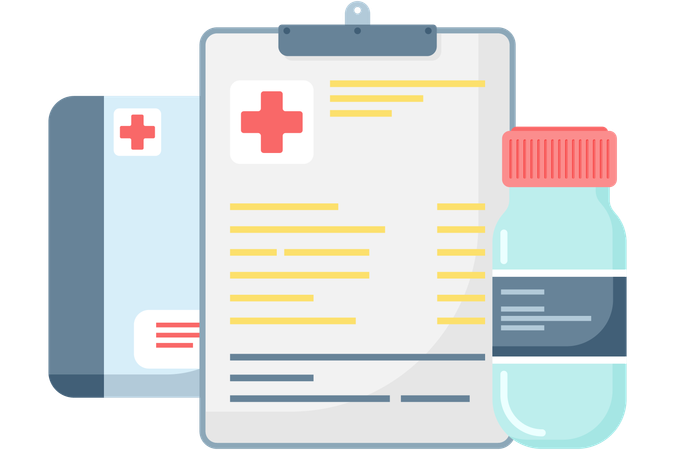 Drug dosage advised by doctor  Illustration