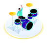 illustration for drummer