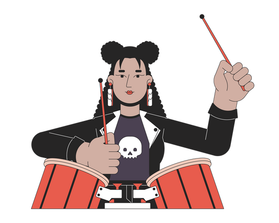 Drummer Artist  Illustration