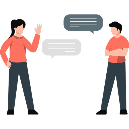 Duas pessoas tendo uma conversa de negócios  Illustration