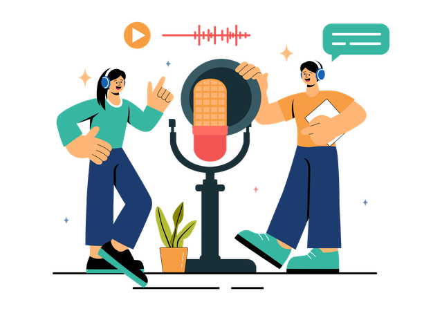 Dubbing and Voice Acting  Illustration
