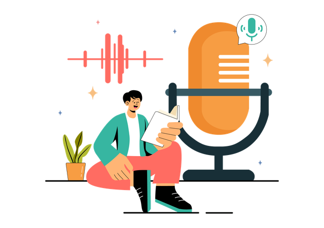 Dubbing and Voice Acting  Illustration