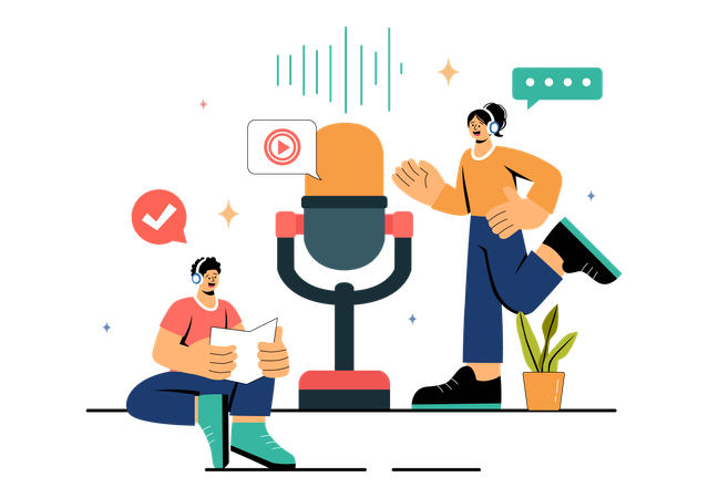 Dubbing and Voice Acting  Illustration