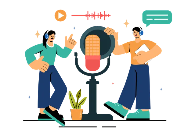 Dubbing and Voice Acting  Illustration