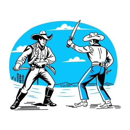 Duelo de Cowboys  Ilustração