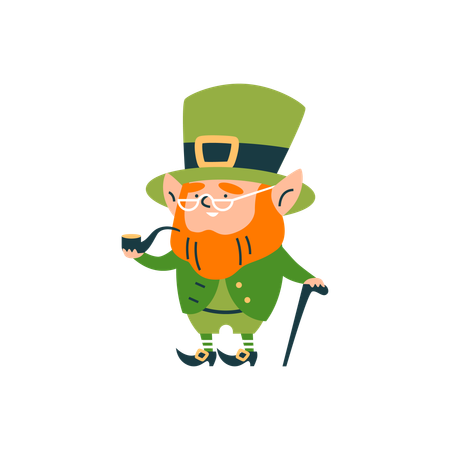 Duende para el día de San Patricio  Ilustración