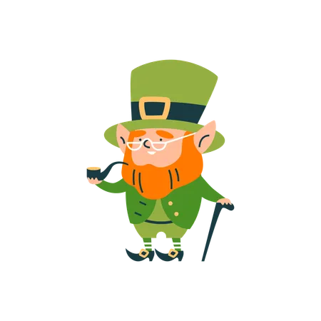 Duende para el día de San Patricio  Ilustración