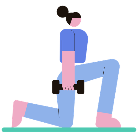 Dumbbell Lunges  Illustration