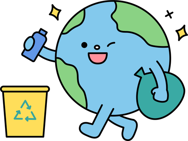 Dump waste with care to save environment  Illustration