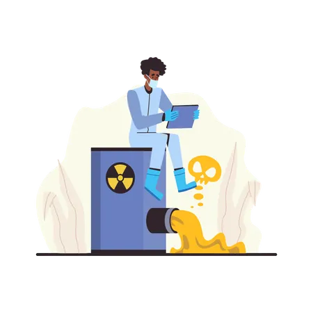 Dumping nuclear waste  Illustration