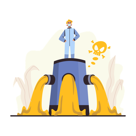 Dumping nuclear waste  Illustration