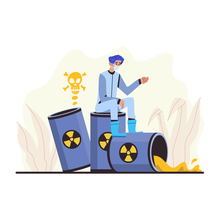 Dumping nuclear waste  Illustration