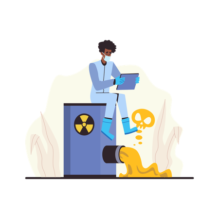 Dumping nuclear waste  Illustration