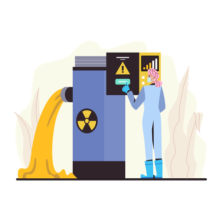 Dumping nuclear waste  Illustration