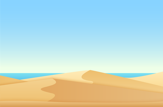 Dunes de sable du désert  Illustration