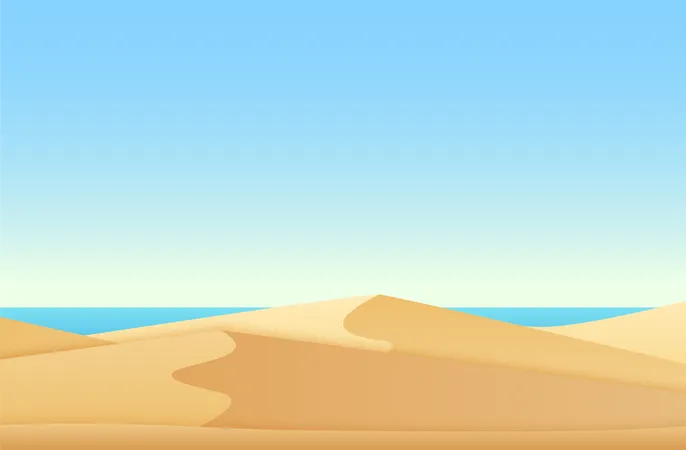 Dunes de sable du désert  Illustration