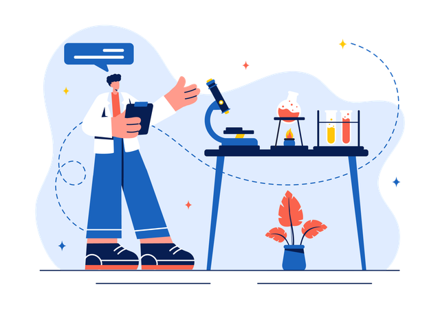 Durchführung wissenschaftlicher Forschung  Illustration