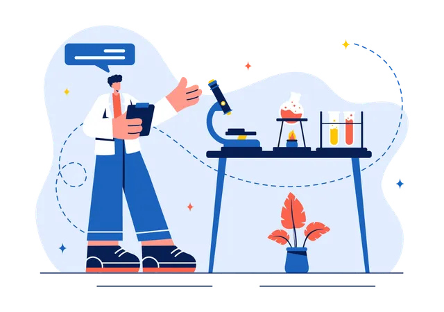 Durchführung wissenschaftlicher Forschung  Illustration